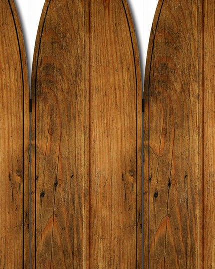 71" Brown Solid Wood Folding Three Panel Screen Room Divider