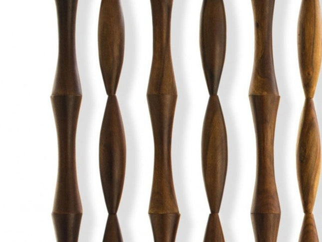 74" Natural Solid Wood Three Panel Screen Room Divider