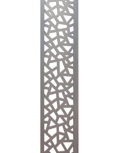 50" Gray Solid Wood Folding Three Panel Screen Room Divider