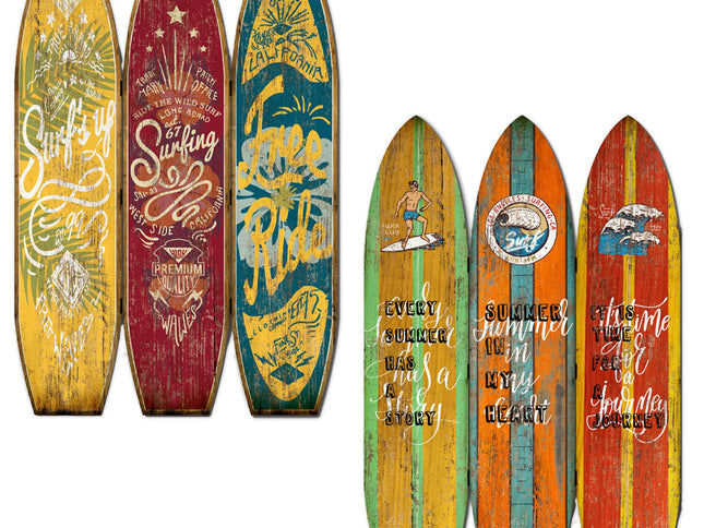 71" Blue Red and Yellow Solid Wood Folding Three Panel Screen Room Divider