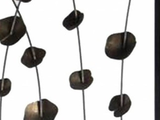 71" Gray Iron Folding Three Panel Screen Room Divider