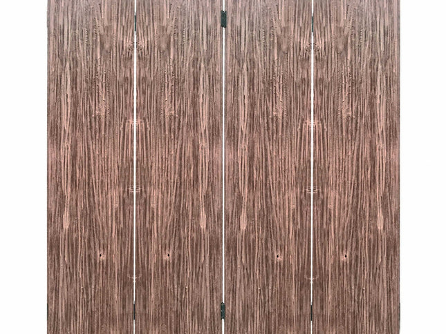 84" Brown Folding Four Panel Screen Room Divider