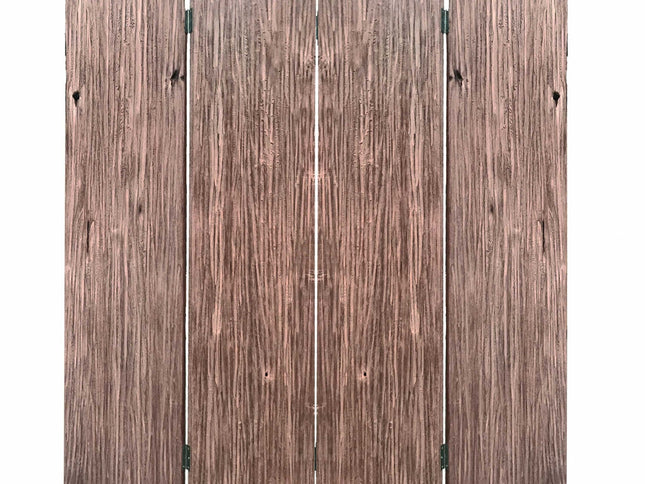 84" Brown Folding Four Panel Screen Room Divider