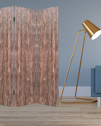 84" Brown Folding Four Panel Screen Room Divider