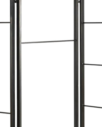 72" Gray Iron Folding Three Panel Screen Room Divider