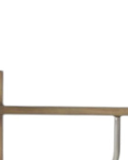 72" Brown Iron Folding Three Panel Screen Room Divider