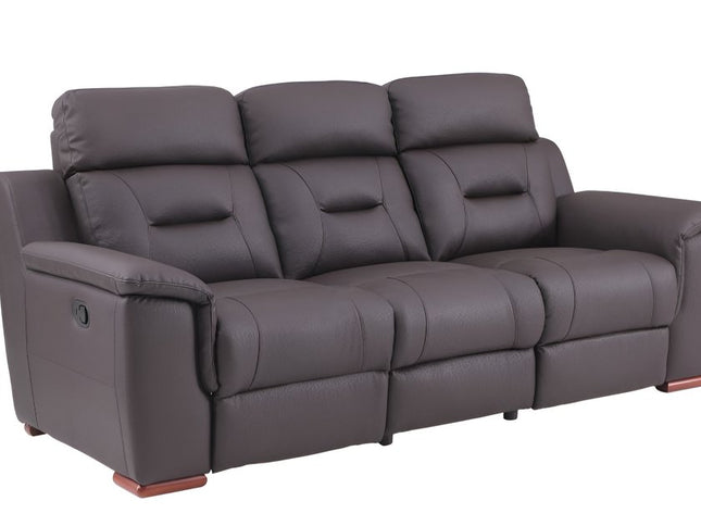 90" Brown Faux Leather Sofa