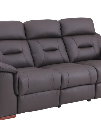 90" Brown Faux Leather Sofa