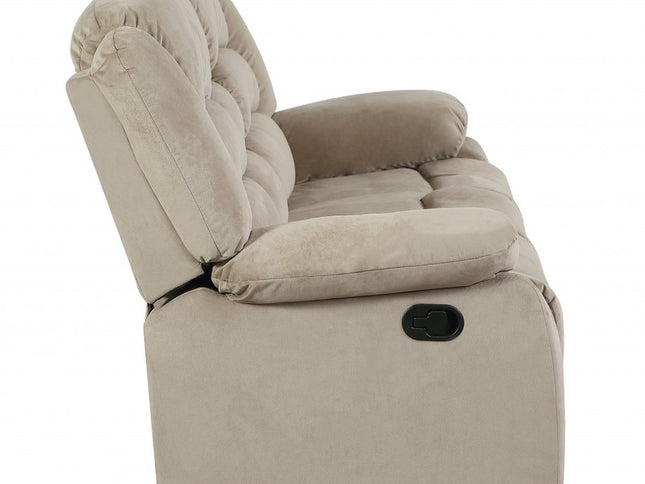 Two Piece Indoor Beige Microsuede Five Person Seating Set