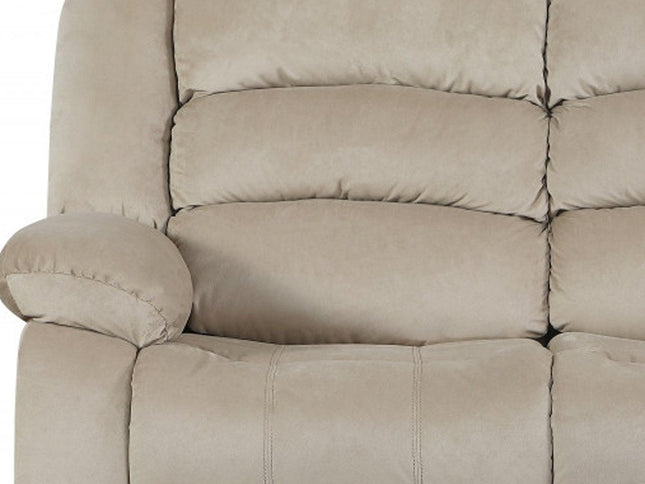 Two Piece Indoor Beige Microsuede Five Person Seating Set