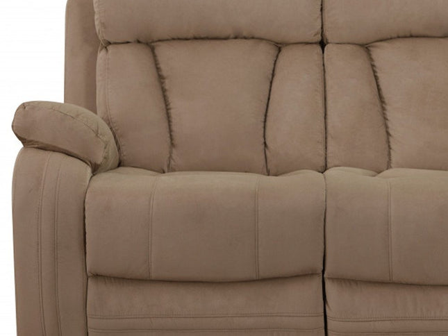 Two Piece Indoor Beige Microsuede Five Person Seating Set