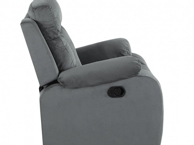 Two Piece Indoor Gray Microsuede Five Person Seating Set