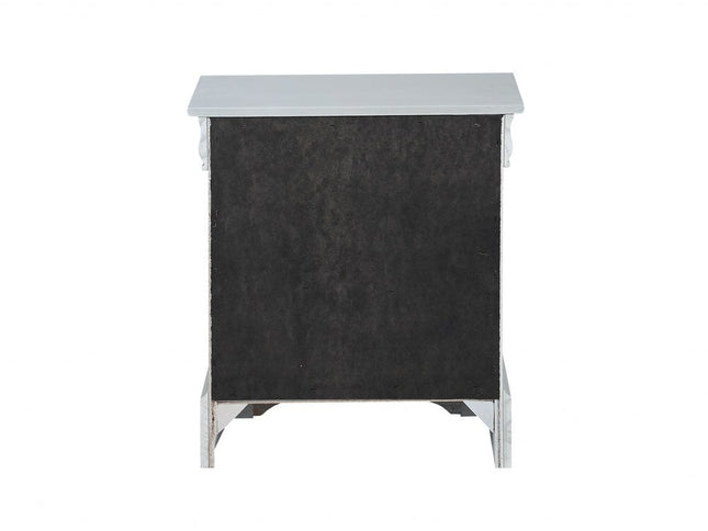 24" Gray Two Drawers Nightstand