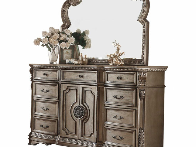 18" Brown Solid Wood Combo Dresser