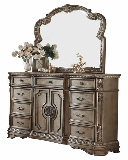 18" Brown Solid Wood Combo Dresser