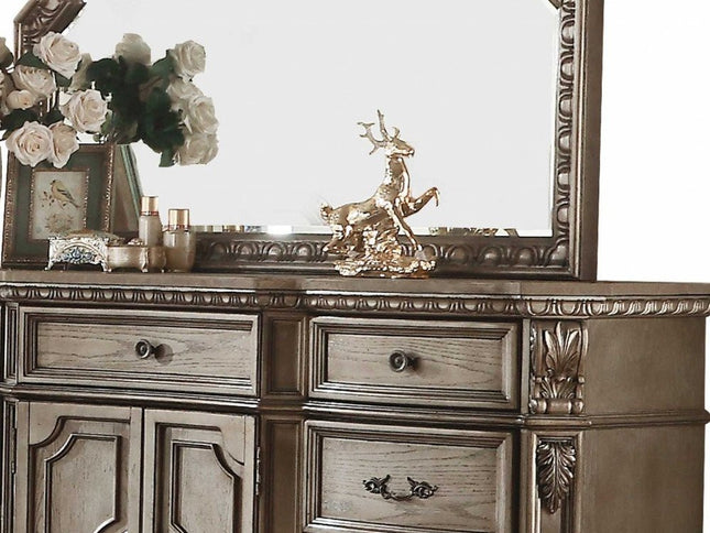 18" Brown Solid Wood Combo Dresser