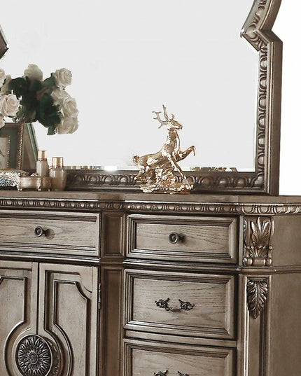 18" Brown Solid Wood Combo Dresser