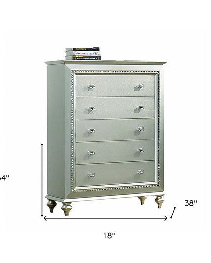 18" Champagne Five Drawer Standard Chest