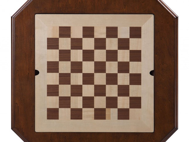 28" Brown Octagon Console Table With Drawer