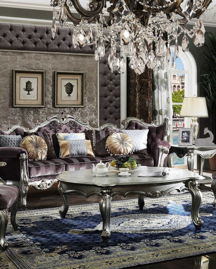 36" White Resin And Wood Coffee Table With Shelf