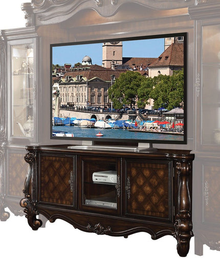 74" Dark Brown Solid Wood