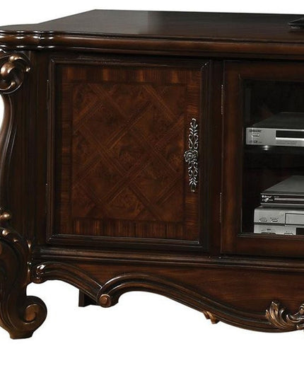 74" Dark Brown Solid Wood