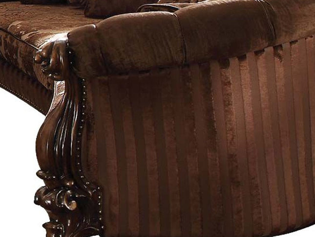 55" Ivory Velvet Curved Floral Sofa And Toss Pillows With Gray Legs