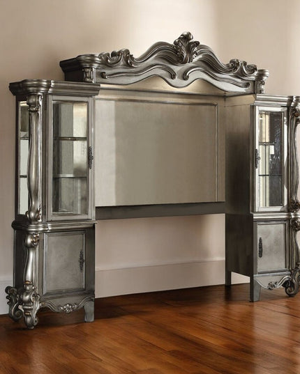 118" Platinum Solid Wood Floating Mount Entertainment Center