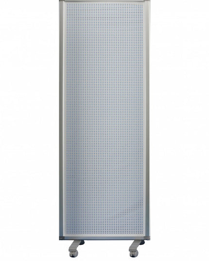 71" White Iron Folding Six Panel Screen Room Divider