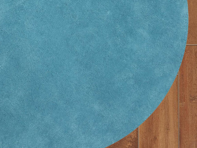 5' X 7' Blue Shag Hand Woven Area Rug