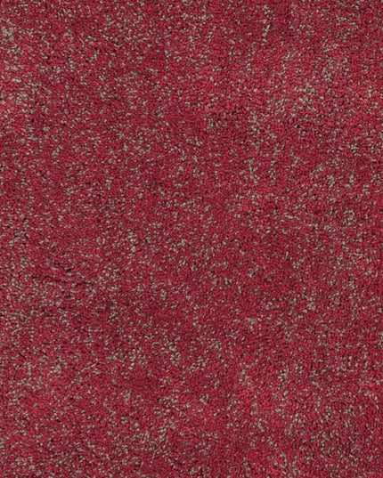 9' X 13' Red Shag Hand Woven Area Rug