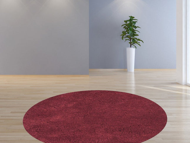 9' X 13' Polyester Red Area Rug