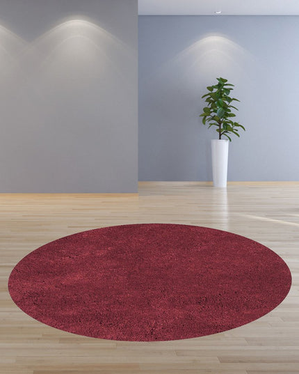 9' X 13' Polyester Red Area Rug