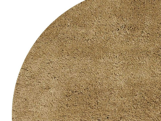 8' X 11' Gold Shag Hand Woven Area Rug