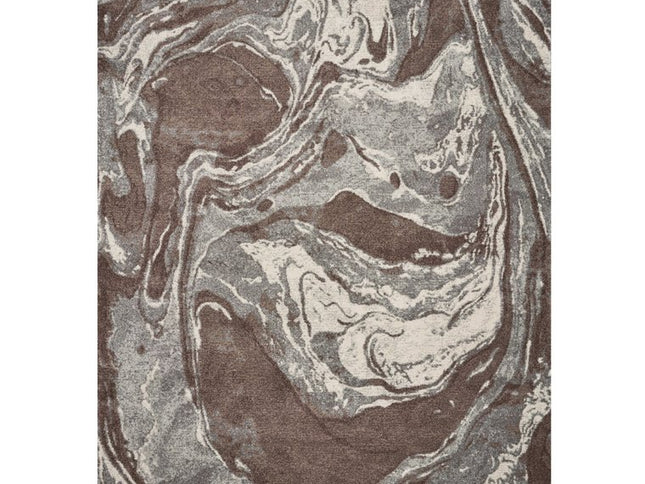 5' X 8' Brown And Ivory Abstract Area Rug