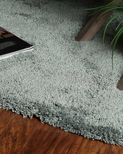 6' Slate Blue Hand Woven Round Rug