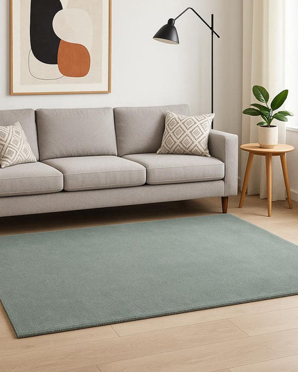 6' Slate Blue Hand Woven Round Rug