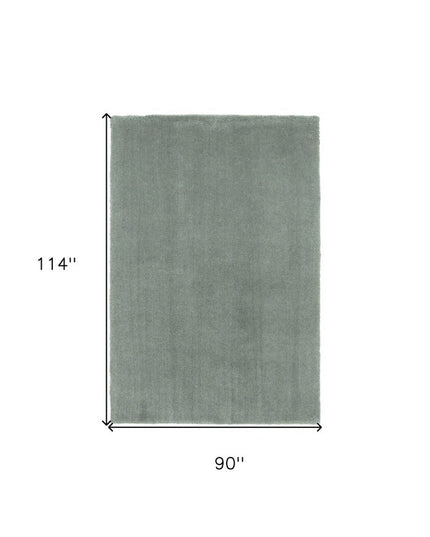 6' Slate Blue Hand Woven Round Rug