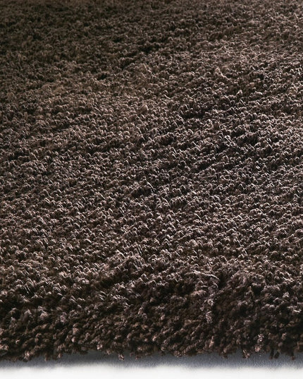 8' X 10' Espresso Shag Hand Woven Area Rug