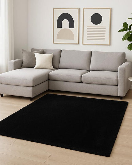 8' X 10' Espresso Shag Hand Woven Area Rug