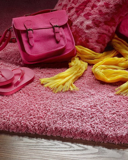 8' Hot Pink Hand Woven Round Rug