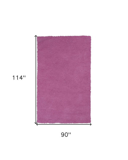 8' Hot Pink Hand Woven Round Rug