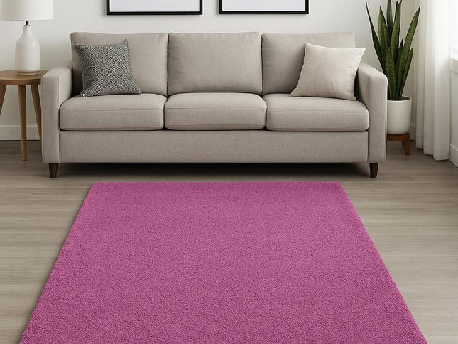 8' Hot Pink Hand Woven Round Rug