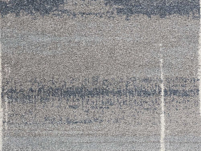 7' X 10' Blue And Gray Abstract Area Rug