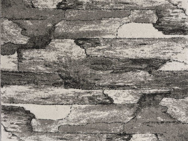 8' X 11' Gray Abstract Area Rug