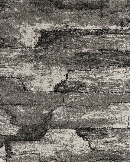 8' X 11' Gray Abstract Area Rug