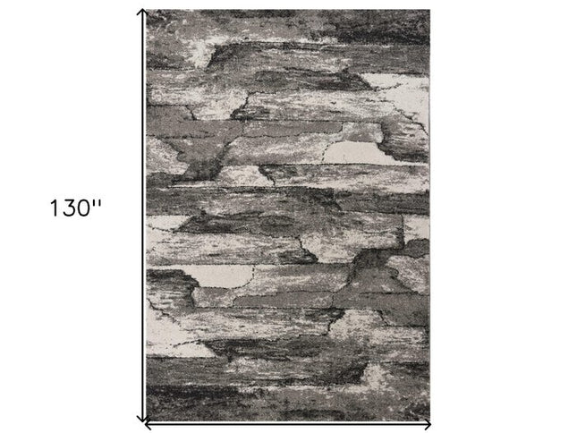 8' X 11' Gray Abstract Area Rug