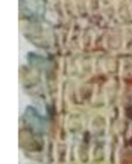 5' X 7' Blue Red And Beige Floral Medallion Hand Woven Distressed Area Rug