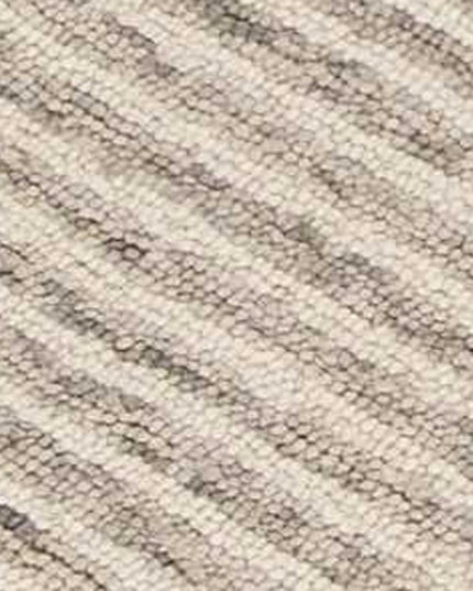 5' X 7' Sand And Beige Wool Geometric Hand Tufted Area Rug