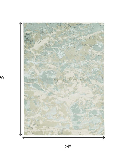 8' X 11' Sand Abstract Area Rug